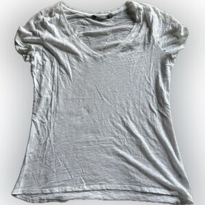 Athleta White Cotton Blend Tee